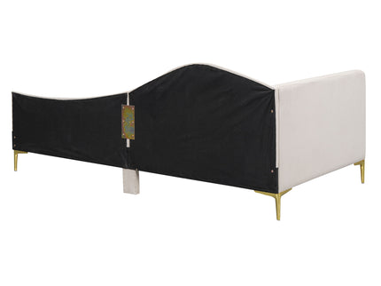 Upholstered Daybed With Headboard And Armrest, Support Legs