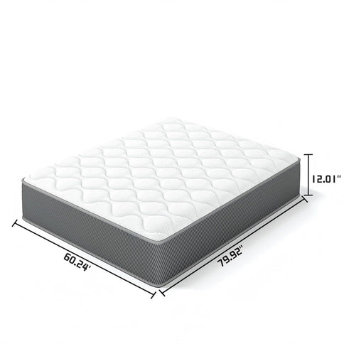 12" Hybrid Mattress With Individual Pocket Coils, Memory Foam