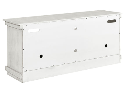 Castleton - TV Stand Media Console With Open Shelves And Storage Compartments - Antique White