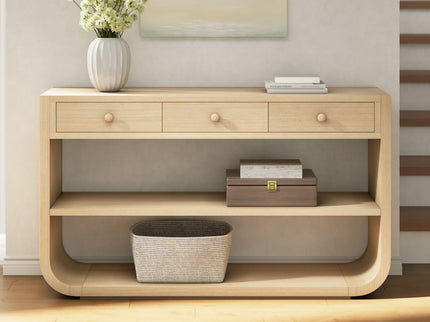 Console Table With 3 Soft Close Drawers & 2 Open Shelves