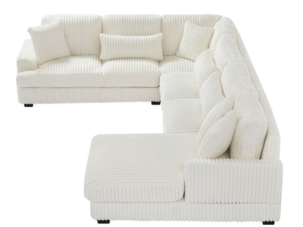 Oversized Sectional Sofa U - Shaped Sofa Couch Modern Sofa Upholstered In Soft With A Chaise Lounge For Living Room