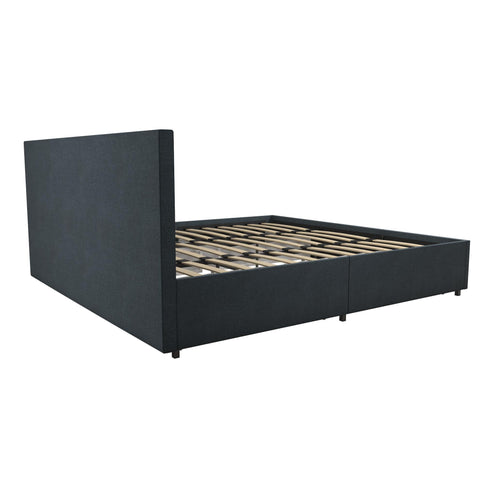 Kelly - King Upholstered Bed With Storage - Navy