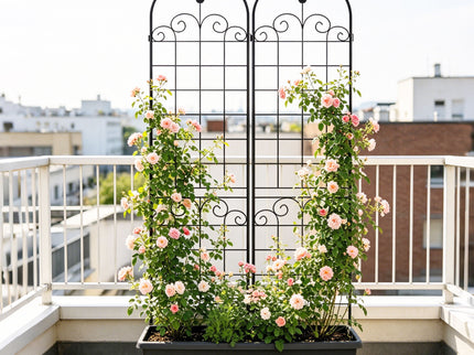 Metal Garden Trellis For Climbing Plants Outdoor Rustproof Plant Support Rose Trellis Netting Trellis