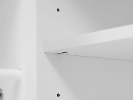 Bathroom Vanity Cabinet Only, 3 Drawers & 2 Doors, Adjustable Shelf, Soft Close Hinges - White