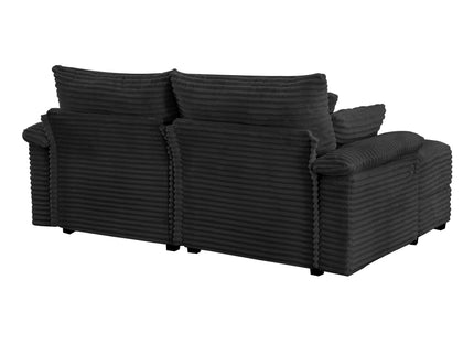 Double Chaise Lounge Set With Reversible Storage Ottomans, USB Port