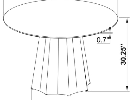 Dorgan - Round Dining Table - Black
