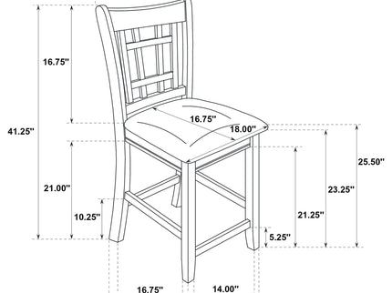 Lattice Back Counter Height Stools (Set of 2)