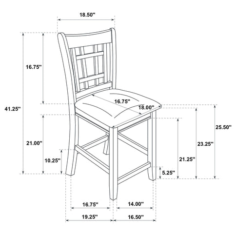 Lattice Back Counter Height Stools (Set of 2)