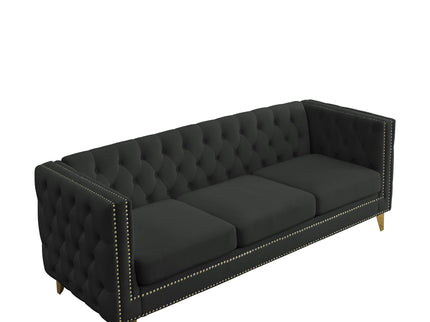 Modern Sofa With Button Tufting, Upholstered Couch For Living Room