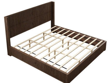 Platform Bed Frame With Headboard, Floor Standing Design