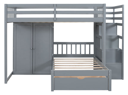 Bunk Bed With Wardrobe, Drawers