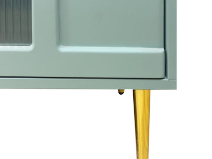 Accent Cabinet Lacquered Wooden Cabinet With 4 Glass Doors Sideboard Buffet Server Cabinet Storage Cabinet, For Living Room, Entryway, Hallway, Office, Kitchen And Dining Room