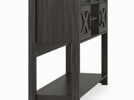 Farmhouse Entryway Table With Sliding Barn Door