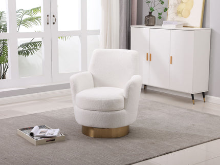 Teddy Swivel Barrel Chair, Swivel Accent Chairs Armchair For Living Room