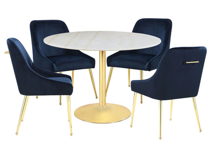 Raleigh - 5 Piece Dining Set - Blue