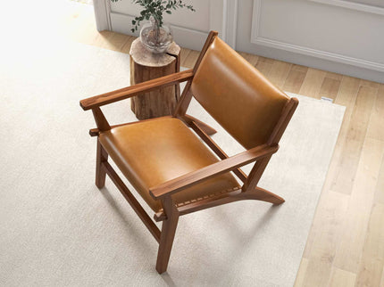 Hendrix - Antique Arm Chair - Brown / Rustic / Tan