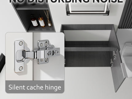 Floating Bathroom Vanity Cabinet With Soft Close Double Doors, Spacious Interior Storage, Wall Mounted, Cabinet Only