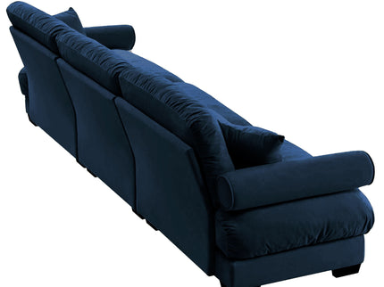 Modern Oversize Sofa With Cloud Like Comfort, Featuring Waist And Throw Pillows