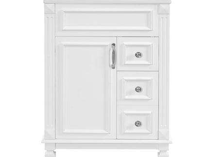 Bathroom Vanity With Sink, Compact Cabinet & 2 Drawers And Adjustable Shelf