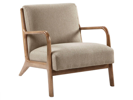 Mid-Century Style Lounge Chair With Upholstered Seat