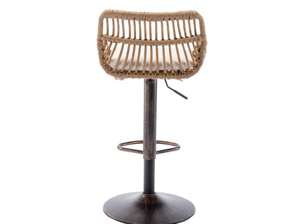 Modern Swivel Bar Stools Adjustable Counter Chairs With Footrest (Set of 2)