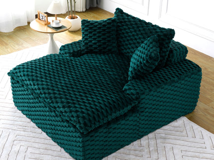 Comfort Bearing Sofa With 2 Pillows And 1 Backrest - Green
