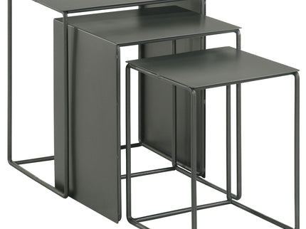 Vestal - 3 Piece Rectangular Nesting Table Set - Gray