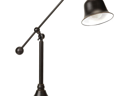 Edmond - Bell Down Table Lamp With Shade - Brown