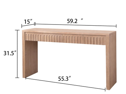 Modern Console Table With 4 Drawers, Entryway Table