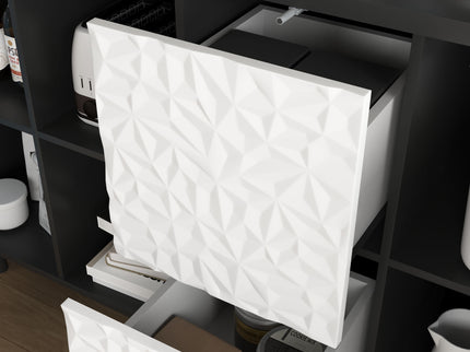 Modern Sideboard Buffet Cabinet With Doors And Unique Panel Styling