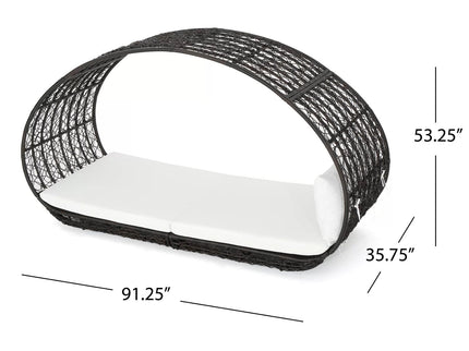 Abigal - Outdoor Wicker Daybed With Cushion