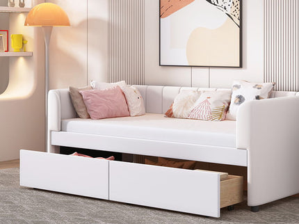 Upholstered Daybed With Ergonomic Design Backrest
