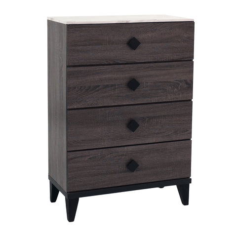 Bedroom Chest Of Drawers With 4 Drawer Storage - Gray / Gray
