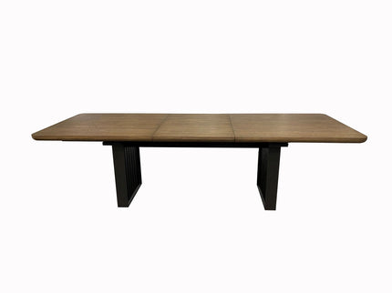 Double Pedestal Table Latte - Light Brown