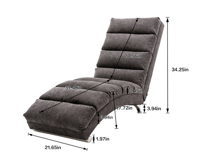 Massage Chaise Lounge Indoor With Remote Control, Ergonomic Electric Massage Lounger