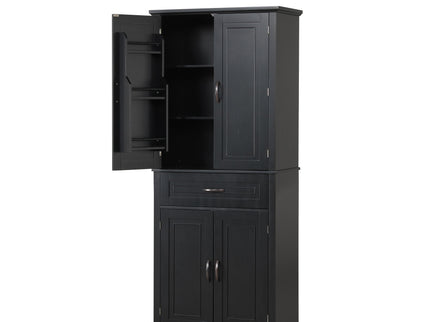 Bathroom Storage Cabinet With Doors And Drawer, Adjustable Shelf