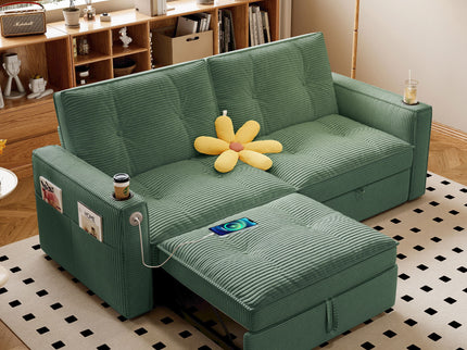 2 In 1 Convertible Sofa Bed For Living Rooms
