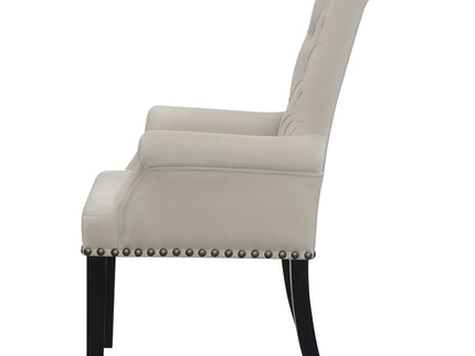 Norwich - Dining Arm Chair With Button Tufting And Rolled Top