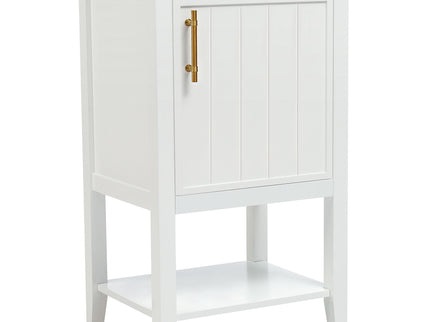 Modern Bathroom Vanity With Sink, Soft-Closing Door And Open Shelf