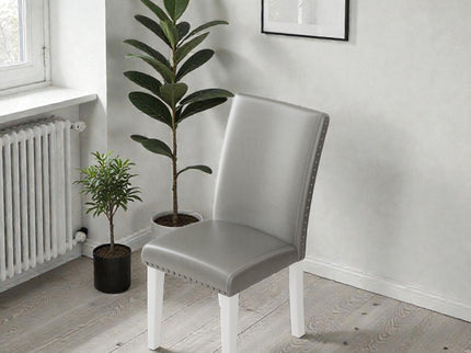 Upholstered Dining Chair With High Back Design (Set of 2)