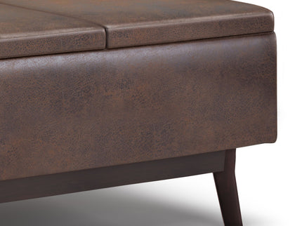 Owen - Tray Top Small Coffee Table Upholstered Storage Ottoman