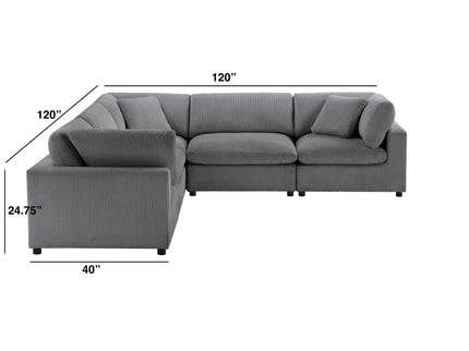 Chelsea - Modular 5 Piece Sectional
