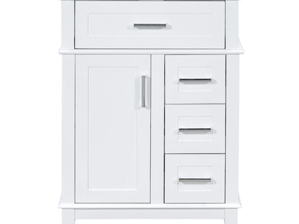 Modern Bathroom Vanity With Sink, Flip Drawer & 3 Drawers, Soft Close Hinges, Adjustable Shelf