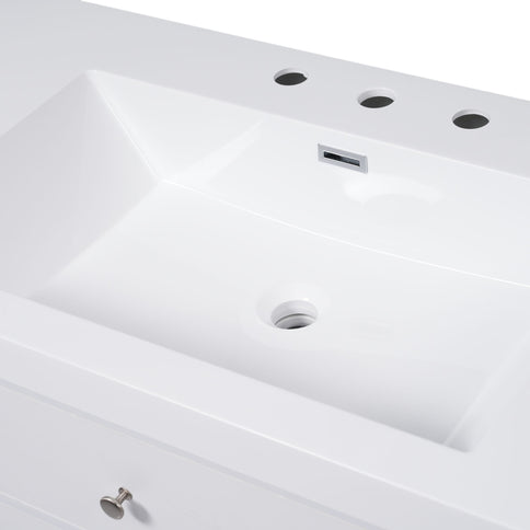 Modern Bathroom Vanity With Sink, Soft Close Drawers