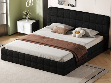 Upholstered Platform Bed With Headboard