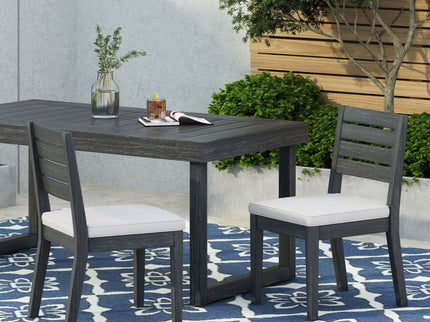 Outdoor Armless Dining Chair With Cushions