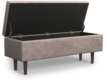 Shay - Large Square Coffee Table Storage Ottoman Mid-Century Style