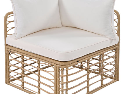 Outdoor Patio Furniture, All-Weather Rattan Sectional Sofa Set With Thick Cushions And Pillows, Freely Combined Conversation Sets For Garden, Backyard, Balcony