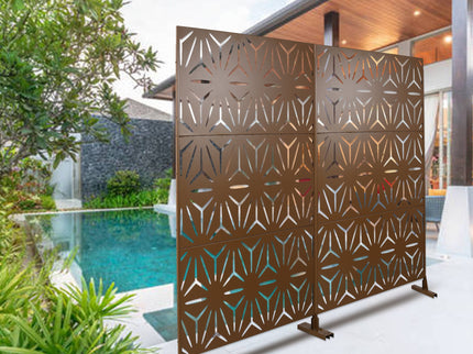 Outdoor & Indoor Metal Privacy Screen, Freestanding Decorative Panels