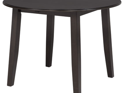 Jackie - 5 Piece Dining Set With Drop Leaf Table And Side Chairs - Dark Coffee
